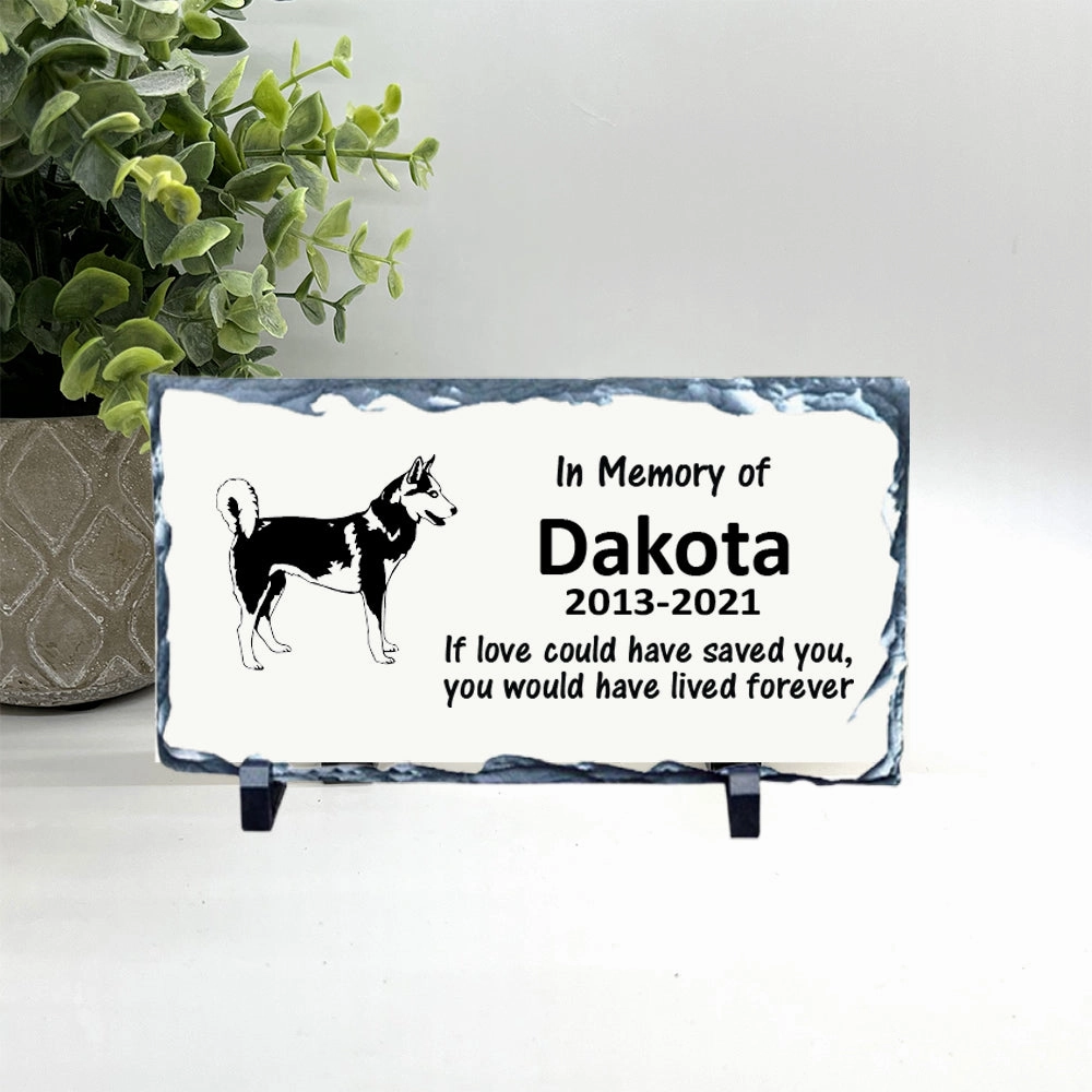 Husky Memorial Stone - Personalized Dog Loss Gift