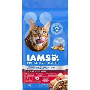 Iams Healthy Enjoyment Chicken & Beef dry cat food, cat kibble