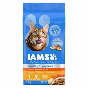 Iams Healthy Enjoyment Chicken & Salmon dry cat food, cat kibble