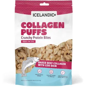 Icelandic  Collagen Puffs Cod Skin Cat Treats crunchy cat treats, grain free cat treats