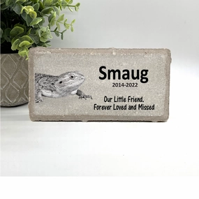 Iguana Memorial Stone- Bearded Dragon Memorial show poultry,grooming poultry
