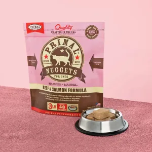 *In Store Only* Primal Feline Raw Frozen Nuggets Beef & Salmon 3lb dry cat food, cat kibble