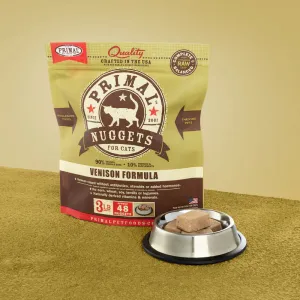 *In Store Only* Primal Feline Raw Frozen Nuggets Venison 3lb dry cat food, cat kibble