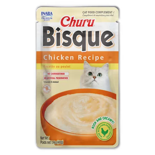 Inaba Churu Bisque Chicken 1.4oz Pouch cat treats, natural cat treats