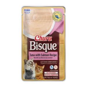 Inaba Churu Bisque Tuna with Salmon 1.4oz Pouch cat treats, natural cat treats