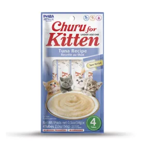 Inaba Churu For Kitten Tuna Recipe 56g 4 pack cat treats, natural cat treats