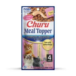 Inaba Churu Meal Topper CAT Tuna & Salmon 4pk 56g adult cat food, best cat food for adults
