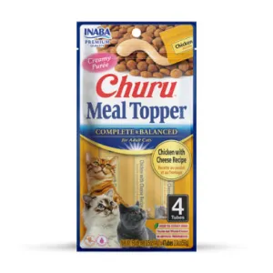 Inaba Churu Meal Topper Chicken with Cheese Recipe 4pk 56g cat treats, natural cat treats