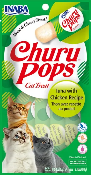 Inaba Churu Pops Tuna with Chicken 60g cat treats, natural cat treats