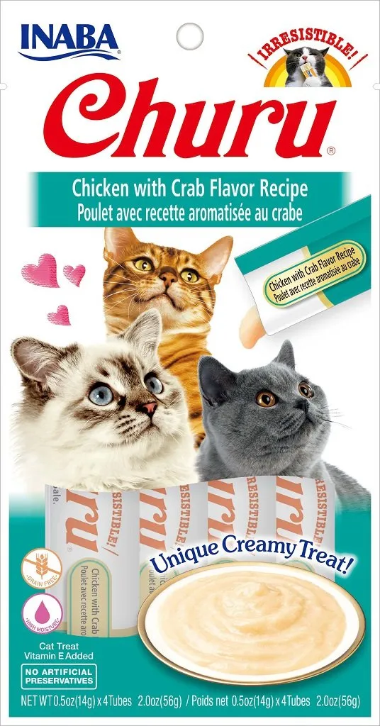 Inaba Churu Pure Chicken with Crab Flavor 56g cat treats, natural cat treats