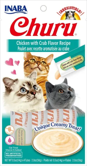 Inaba Churu Pure Chicken with Crab Flavor 56g cat treats, natural cat treats