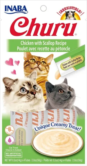 Inaba Churu Pure Chicken with Scallop 56g cat treats, natural cat treats