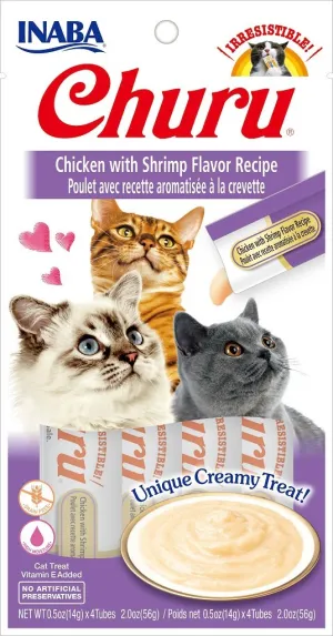 Inaba Churu Pure Chicken with Shrimp Flavor 56g cat treats, natural cat treats
