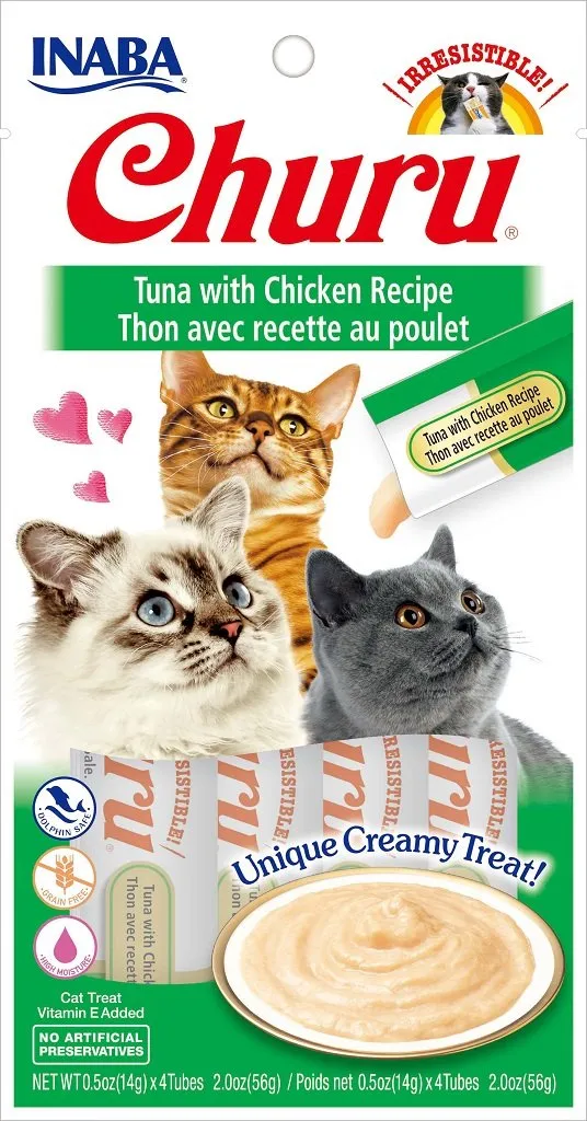 Inaba Churu Pure Tuna with Chicken 56g cat treats, natural cat treats