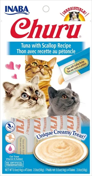Inaba Churu Pure Tuna with Scallop 56g cat treats, natural cat treats