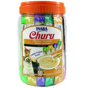 Inaba Churu Puree Chicken 50pk JUG 25oz cat treats, natural cat treats