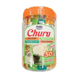 Inaba Churu Puree Chicken Seafood 50pk JUG 25oz cat treats, natural cat treats