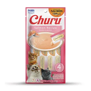 Inaba Churu Puree Salmon Recipe 56g 4 pack cat treats, natural cat treats