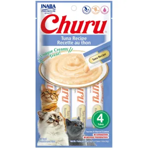 Inaba Churu Purees Tuna Cat Treat - 0.5oz crunchy cat treats, grain free cat treats