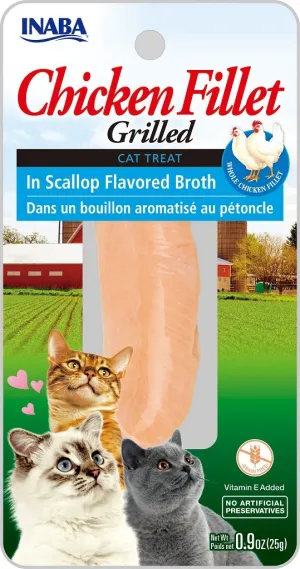 Inaba Grilled Chicken in Scallop Broth 25g cat treats, natural cat treats