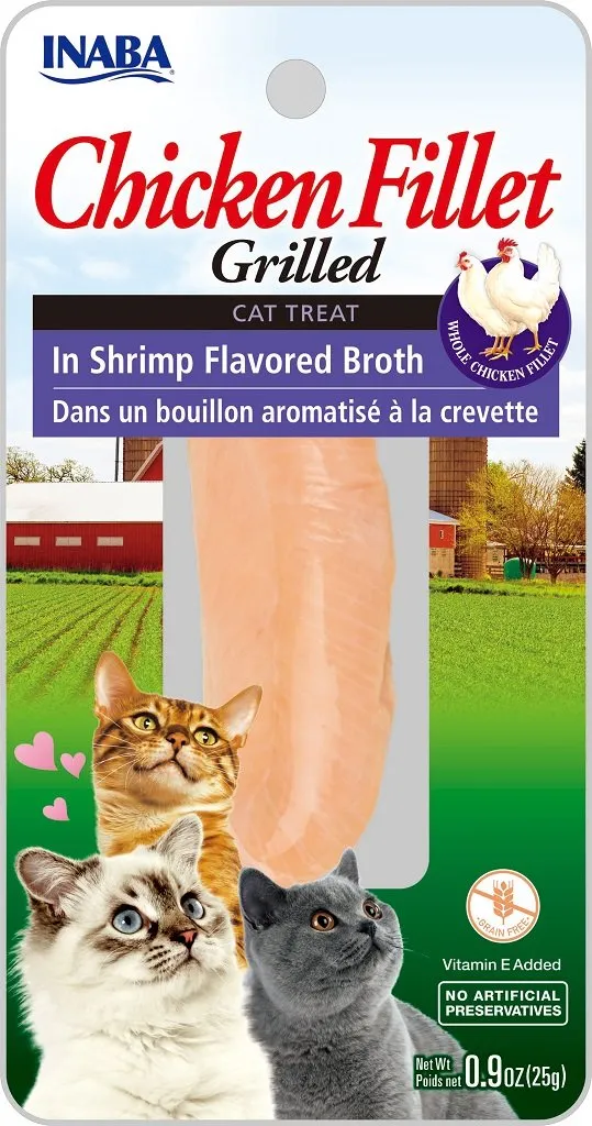 Inaba Grilled Chicken in Shrimp Broth 25g cat treats, natural cat treats