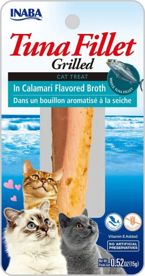 Inaba Grilled Tuna in Calamari Broth 15g cat treats, natural cat treats