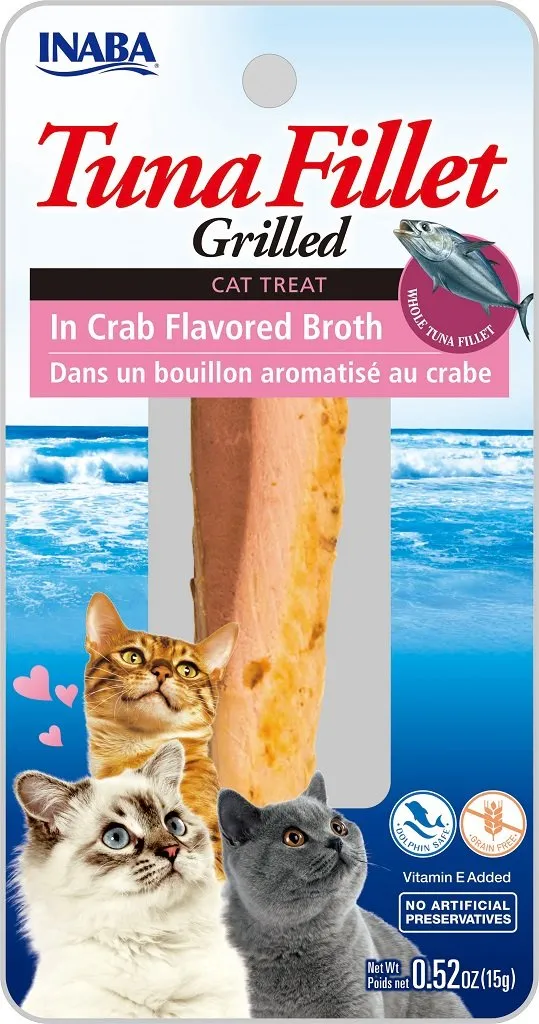 Inaba Grilled Tuna in Crab Broth 15g cat treats, natural cat treats