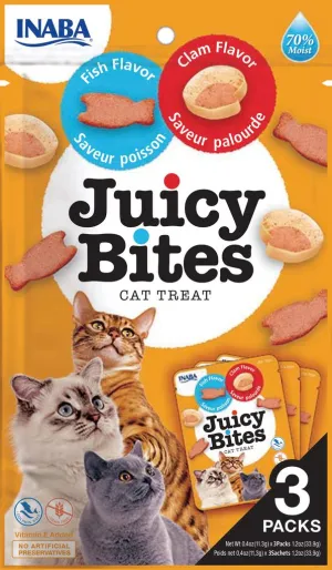 Inaba Juicy Bites Fish & Clam Flavor 33.9g cat treats, natural cat treats