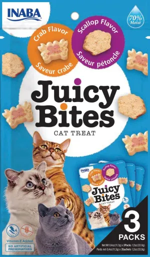 Inaba Juicy Bites Scallop & Crab Flavor 33.9g cat treats, natural cat treats