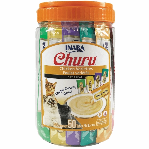 Inaba Churu Chicken Recipe Creamy Pure Cat Treat Variety Jar