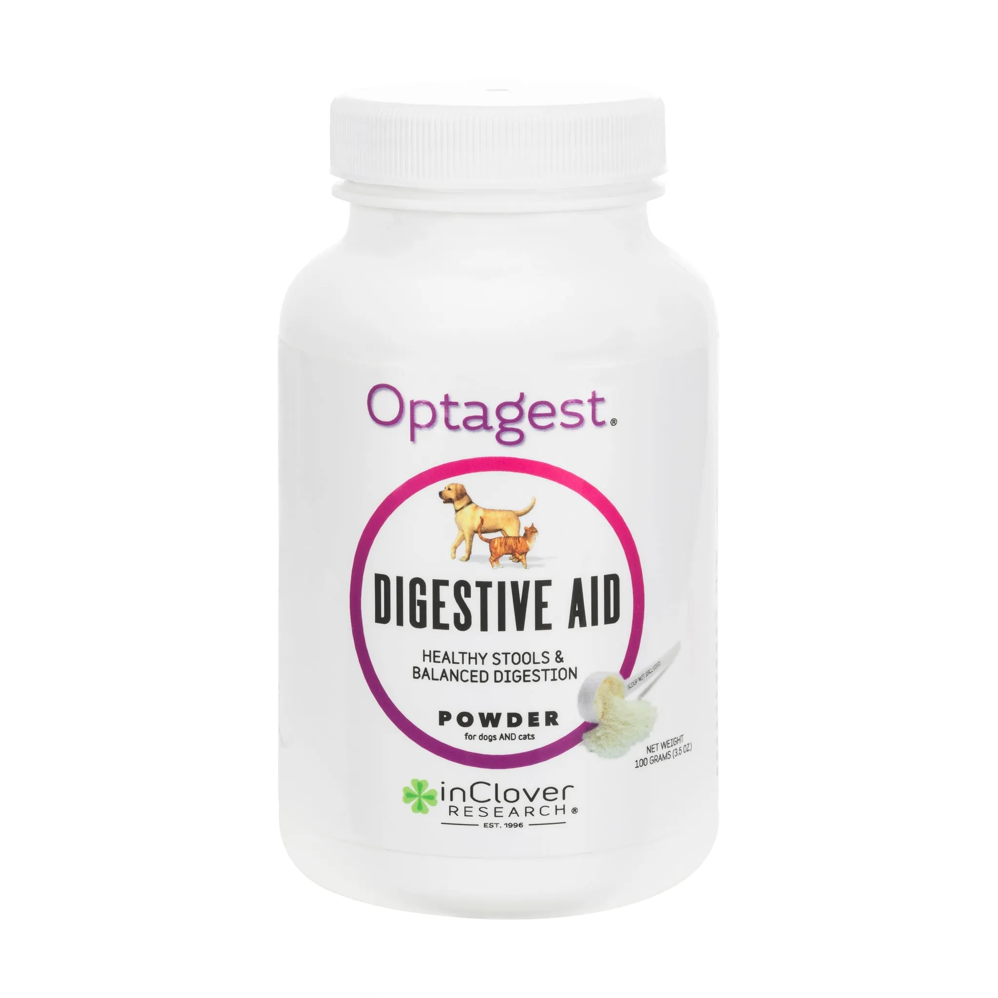 InClover Optagest Plant Based Prebiotics & Digestive Enzymes Powder for Dogs & Cats cat digestion aid, sensitive stomach cat food