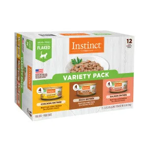 INSTINCT CAT FOOD FLAKED VARIETY PACK 5.5oz adult cat food, best cat food for adults