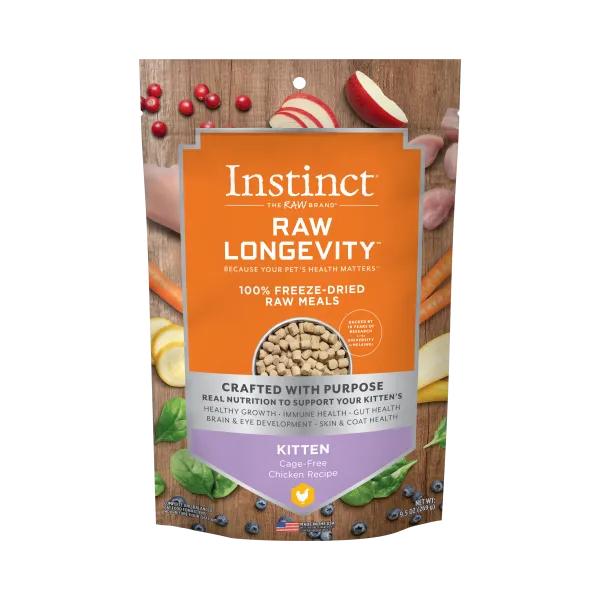 Instinct Cat Raw Longevity Kitten 9.5oz dry cat food, cat kibble