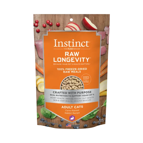 Instinct Cat Raw Longevity Rabbit 9.5oz dry cat food, cat kibble