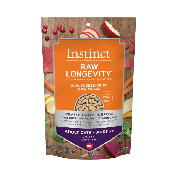 Instinct Cat Raw Longevity Senior 7  9.5oz dry cat food, cat kibble