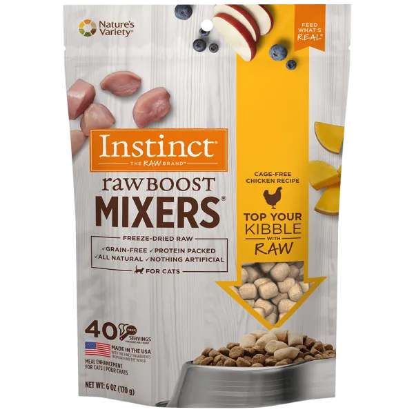 Instinct Cat RawBoost Mixer Chicken 6oz adult cat food, best cat food for adults