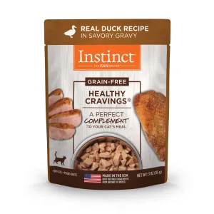 Instinct Healthy Cravings Duck Wet Cat Food Topper, 85 g. Pouch adult cat food, best cat food for adults