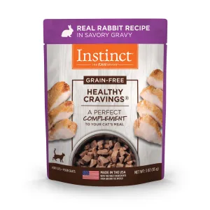 Instinct Healthy Cravings Rabbit Wet Cat Food Topper, 85 g. Pouch dry cat food, cat kibble