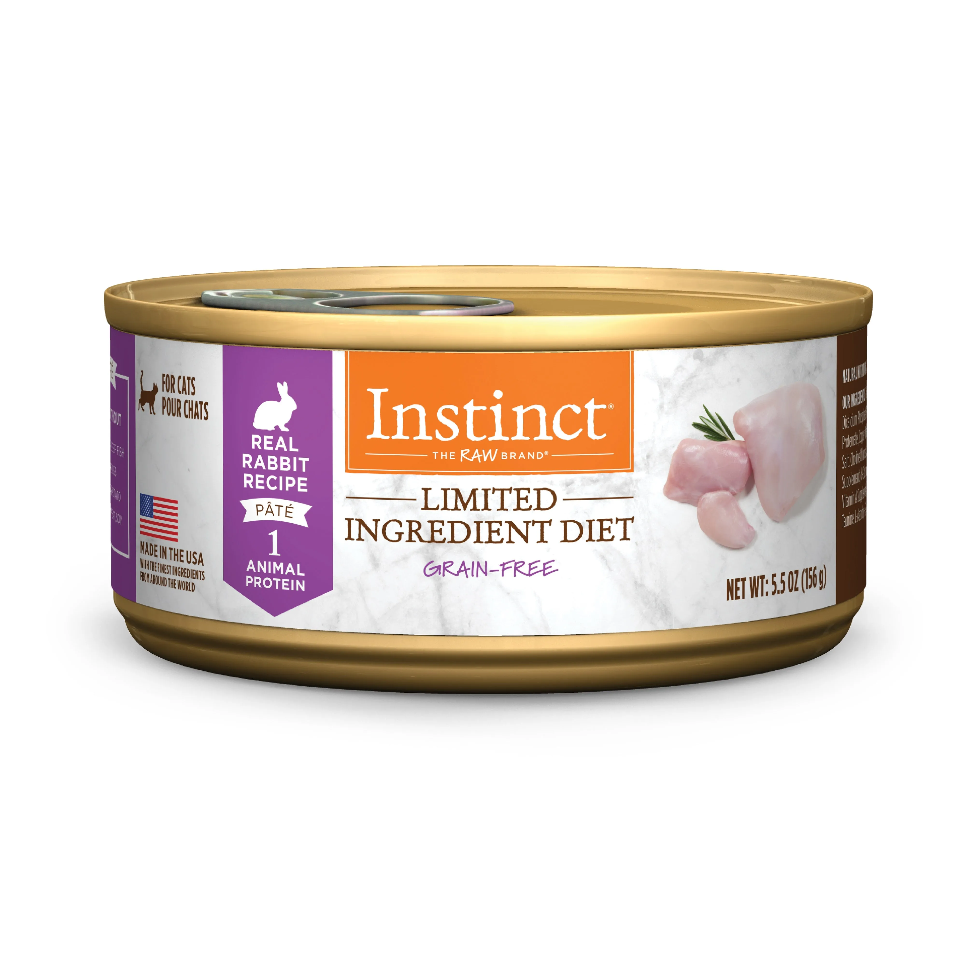 Instinct Limited Ingredient Diet Rabbit Wet Cat Food 156g dry cat food, cat kibble
