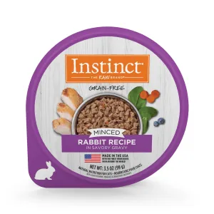 Instinct Original Minced Cups Rabbit Wet Cat Food, 99g adult cat food, best cat food for adults