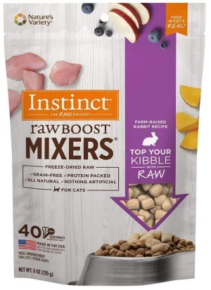 Instinct Raw Boost Mixers Grain Free Rabbit Formula Freeze Dried Raw Cat Food Topper healthy cat food, premium dry cat food