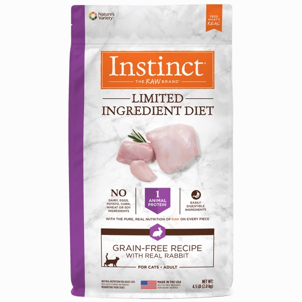 Instinct Limited Ingredient Diet Real Rabbit Recipe Dry Cat Food, 4.5lb
