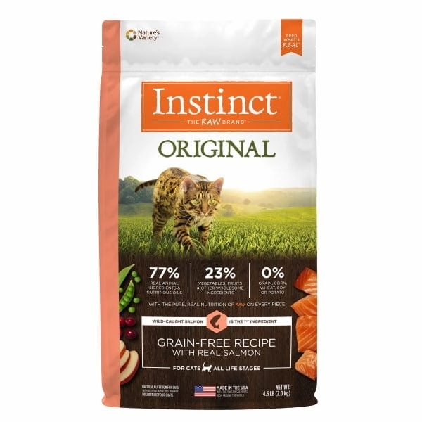Instinct Original Real Salmon Recipe Dry Cat Food, 4.5lb