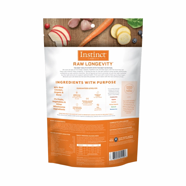 Instinct Raw Longevity Chicken Recipe 100% Freeze Dried Kitten Food, 9.5oz