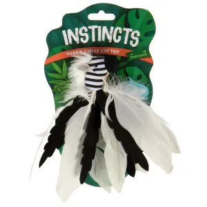 Instincts Zingy Zebra Toss & Chase Feathered | Cat adult cat food, best cat food for adults