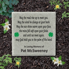 Irish Prayer Memorial Gift - Custom 12x12 Memorial Stone show poultry,grooming poultry