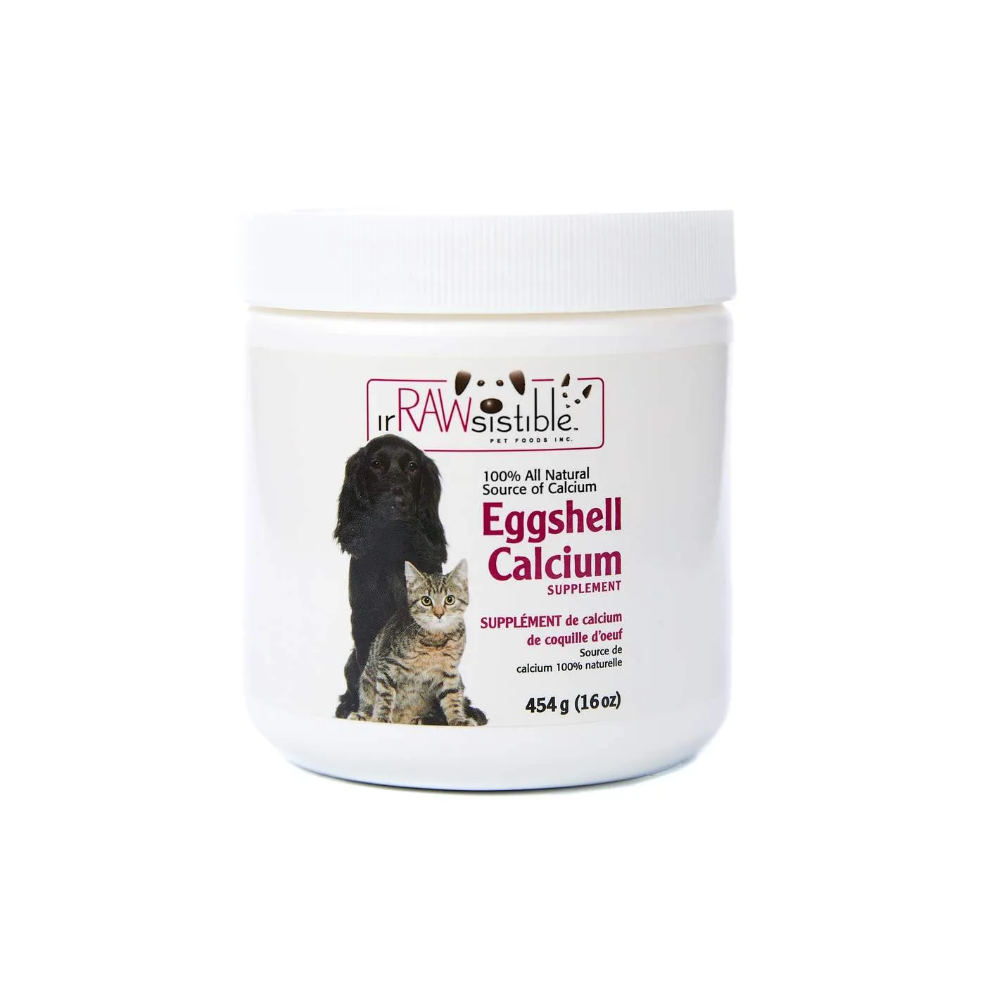 IrRawsistible Eggshell Calcium Supplement cat vitamins, cat immune support