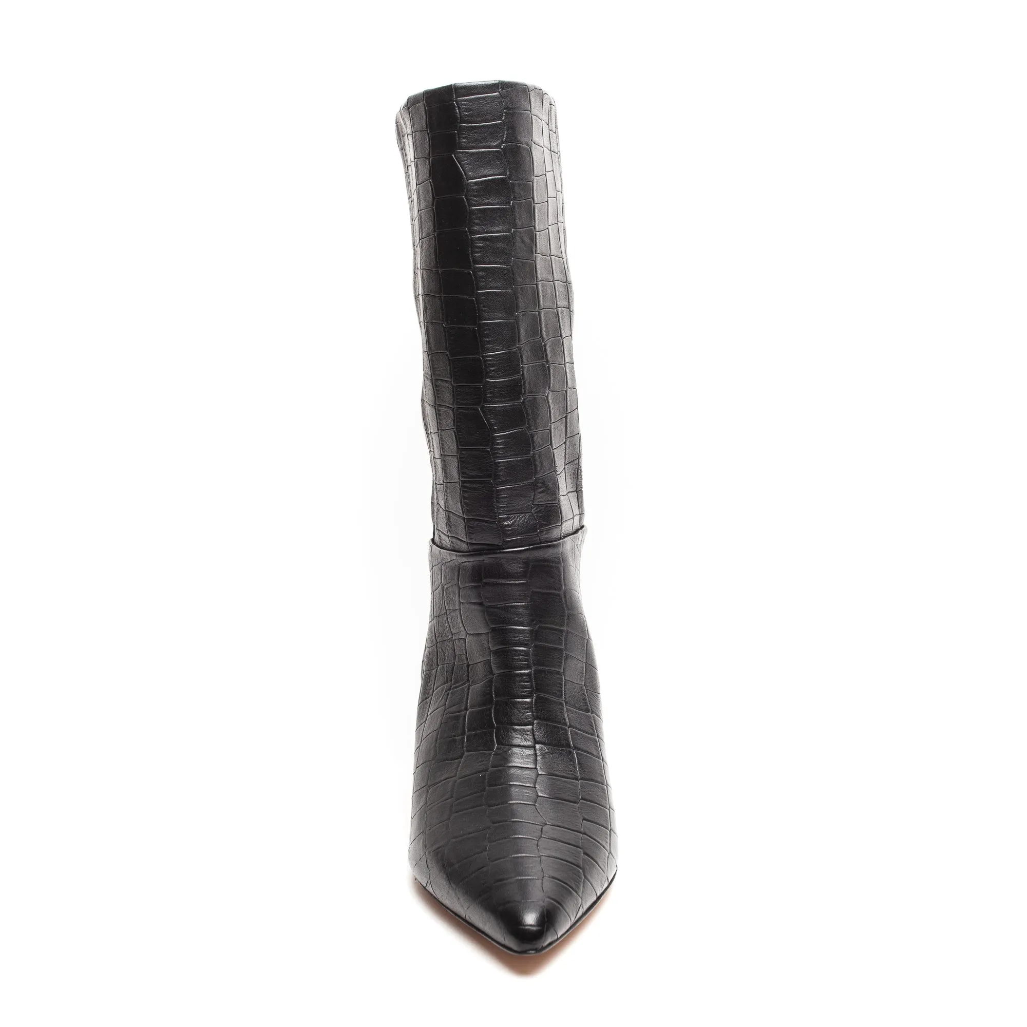 Ivy Lee Lopez Black Faux Crocco Shoes_Ivy-Lee