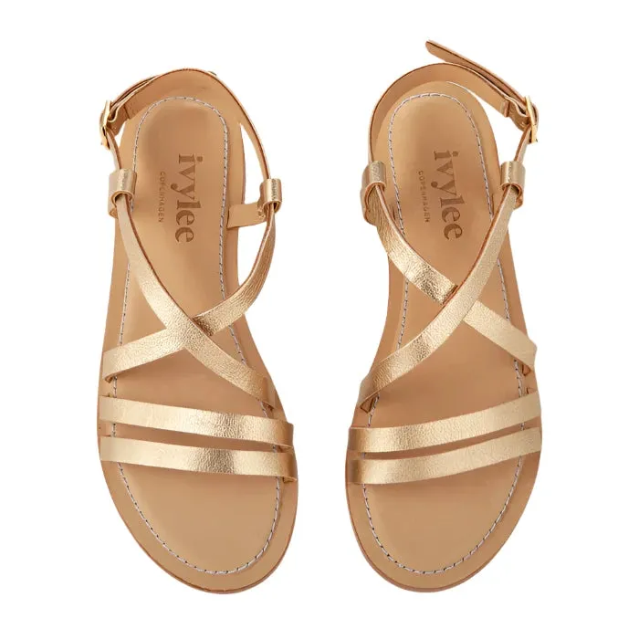 IvyLee Aiden Gold Leather Shoes_Ivy-Lee