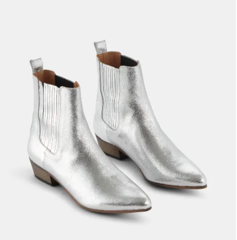Ivylee Bailey Silver Cracked Leather Shoes_Ivy-Lee